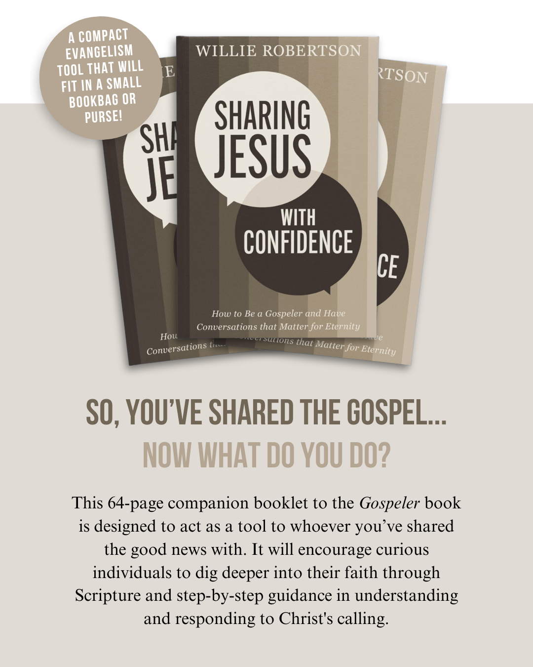 This 64-page companion booklet to the Gospeler book is designed to act as a tool to whoever you’ve shared the good news with. It will encourage curious individuals to dig deeper into their faith through Scripture and step-by-step guidance in understanding and responding to Christ's calling.